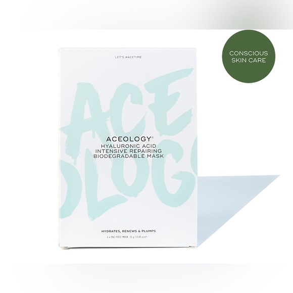 NEW! Aceology Hyaluronic Acid Intensive Repairing Biodegradable Mask 4-Pack - Picture 2 of 9